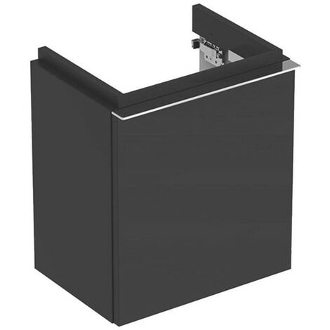 Meuble bas Geberit iCon pour lave-mains,avec une porte: Largeur 37cm, Hauteur 42cm, Profondeur 28cm, Gris velouté / Laqué mat