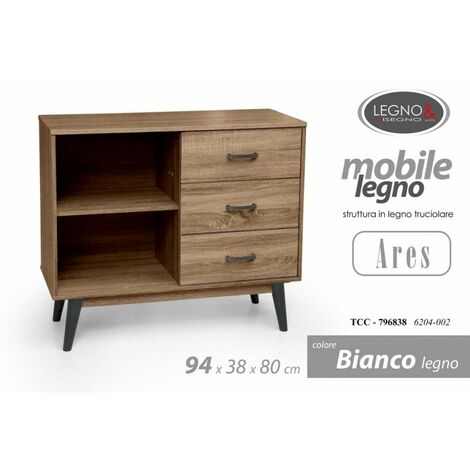 Meuble bas noyer salon cm 94 x 38 x 80 h