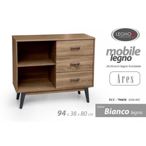Meuble bas noyer salon cm 94 x 38 x 80 h