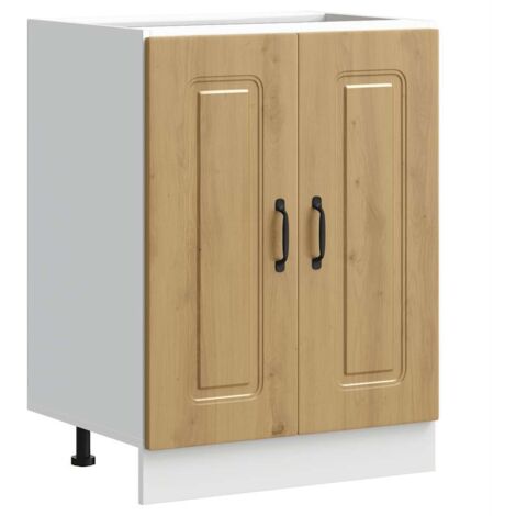 Meuble bas pour évier Kalmar chêne artisanal bois d'ingénierie CFW13376