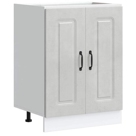 Meuble bas pour évier Kalmar gris béton bois d'ingénierie CFW80314