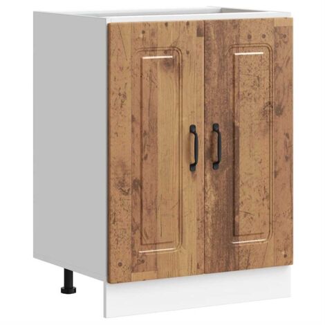 Meuble bas pour évier Kalmar vieux bois bois d'ingénierie CFW18262