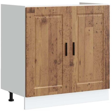 Meuble bas pour évier Porto vieux bois bois ingénierie