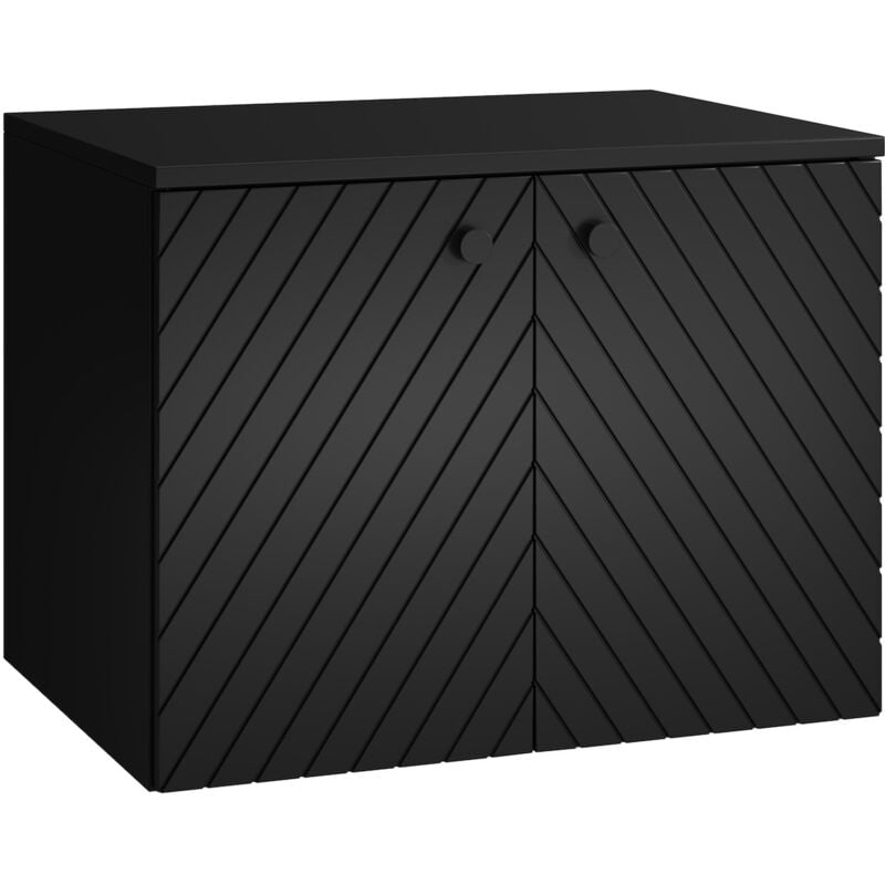 Badplaats - Meuble bas pour lavabo Orlando 60 x 44 x 46 cm - Noir - Meuble d