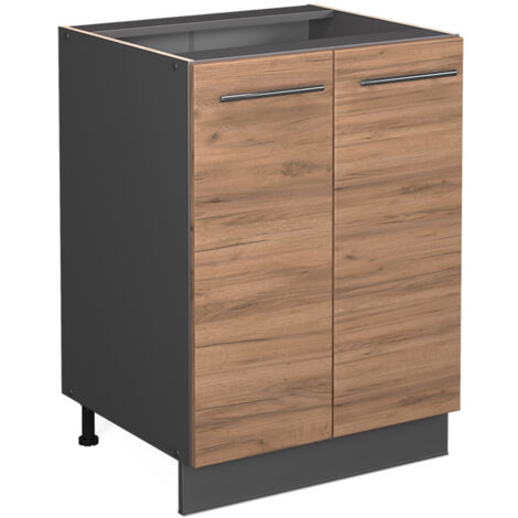 Meuble bas R-Line 60cm chêne/anthracite avec trior Vicco
