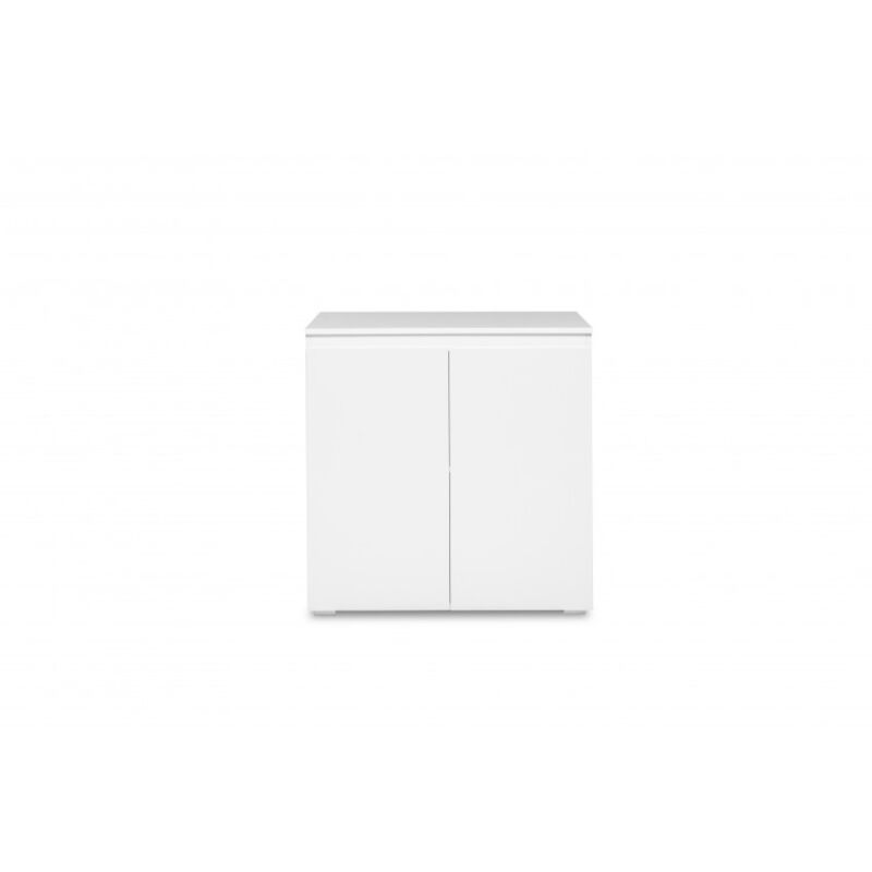 Meuble blanc 80x80x40 avec deux portes et une étagère - Messina