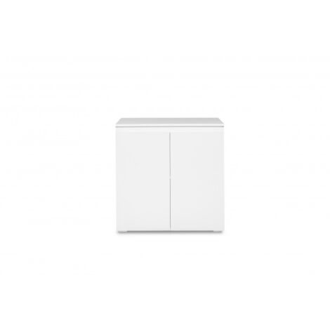 Meuble blanc 80x80x40 avec deux portes et une étagère - Messina