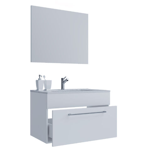 Meuble bogue, lavage Badinos H. 111 x L. 80 x P. 46 cm Blanc