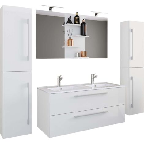 Meuble bogue, lavage Budasi H. 150 x L. 177 x P. 46 cm Blanc
