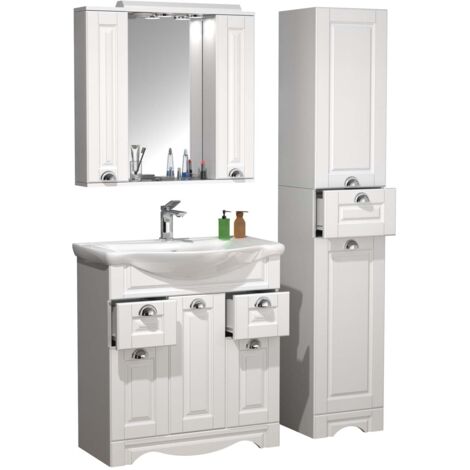 Meuble bogue, lavage Casalo H. 180 x L. 110 x J. 45 cm Blanc