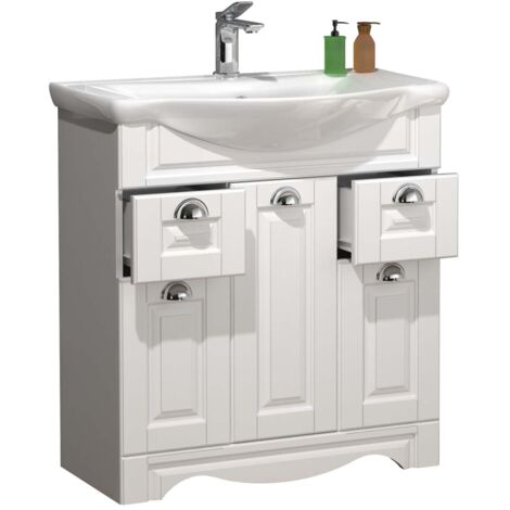 Meuble bogue, lavage Casalo H. 81 x L. 75 x P. 45 cm Blanc