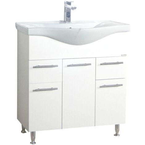 Meuble bogue, lavage Lisalo H. 81 x L. 75 x P. 45 cm Blanc