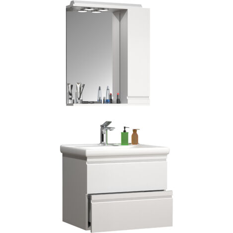 Meuble bogue, lavage Silora H. 125 x L. 60 x P. 46 cm Blanc
