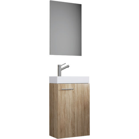 Meuble bogue, lavage Slito L. 41 x H. 130 x P. 22 cm Sonoma Eiche (Sägerau)