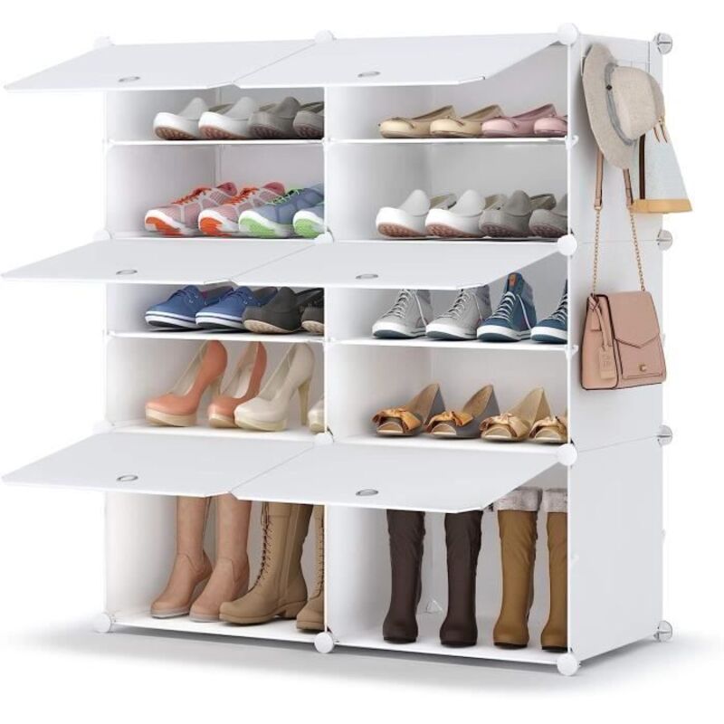 Meuble Chaussure, 5 Niveaux Rangement Chaussure 20 Paires Etagere Chaussure