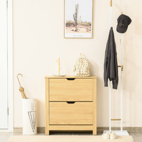 Meuble chaussure entrée. armoire à chaussures meuble d'entrée et couloir - 2 portes abattantes 2 compartiments