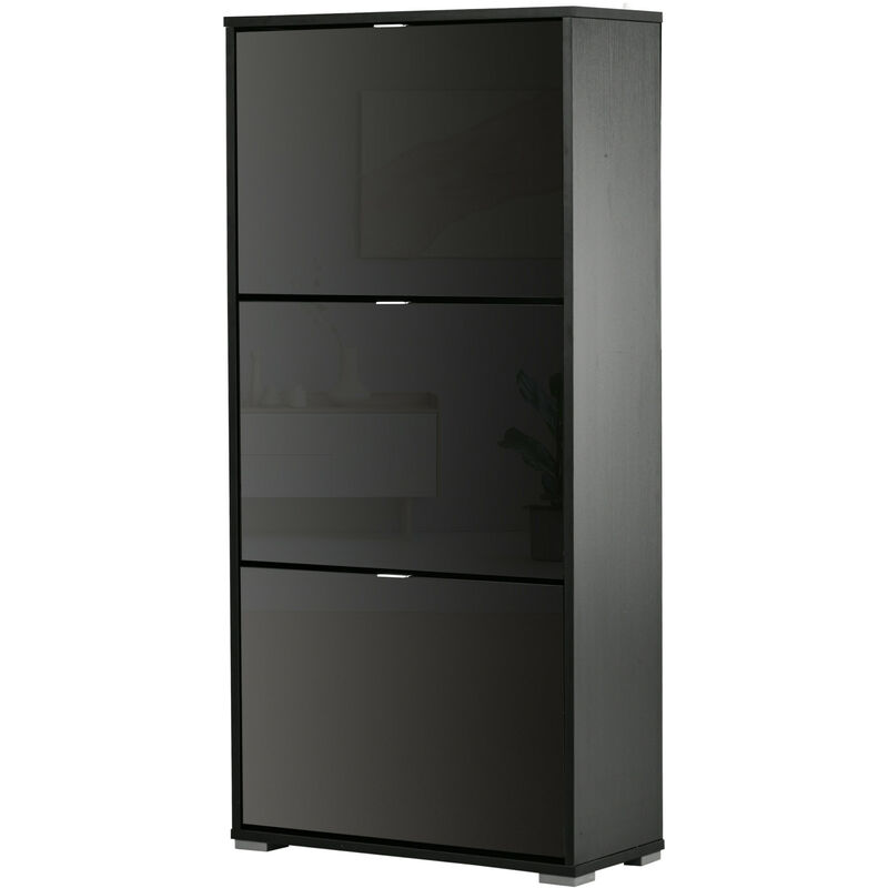 MH - Meuble à chaussure ricardo Noir laqué