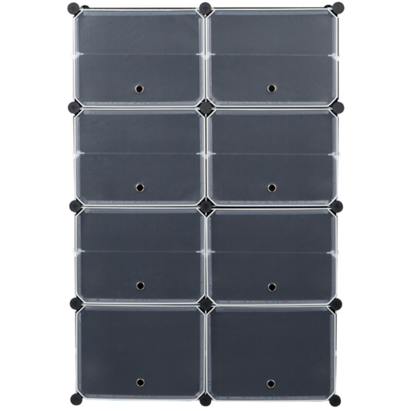 Meuble chaussures 28 paires noir 7 niveaux, étagère à chaussures extensible, armoire de rangement chaussures
