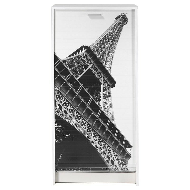 Meuble à Chaussures Blanc 7 Tablettes 21 paires - Coloris: Tour Eiffel 750 751