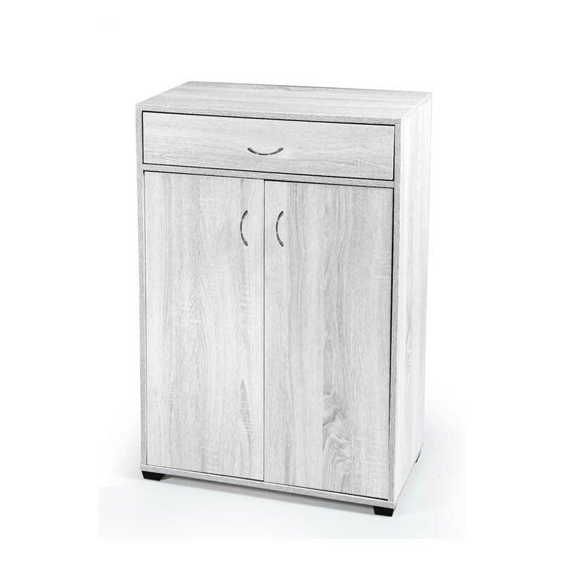 Webmarketpoint - Meuble à chaussures blanc avec étagères et tiroir 63 x 33 x 95 h