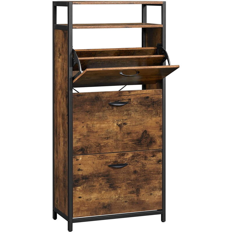 Viking Choice - Meuble à chaussures - industriel - 6 étagères - 60x30x130 cm