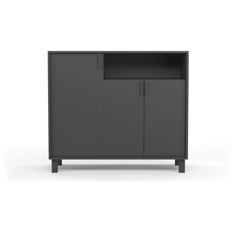 Herdasa - Meuble à chaussures, modèle milano, graphite.