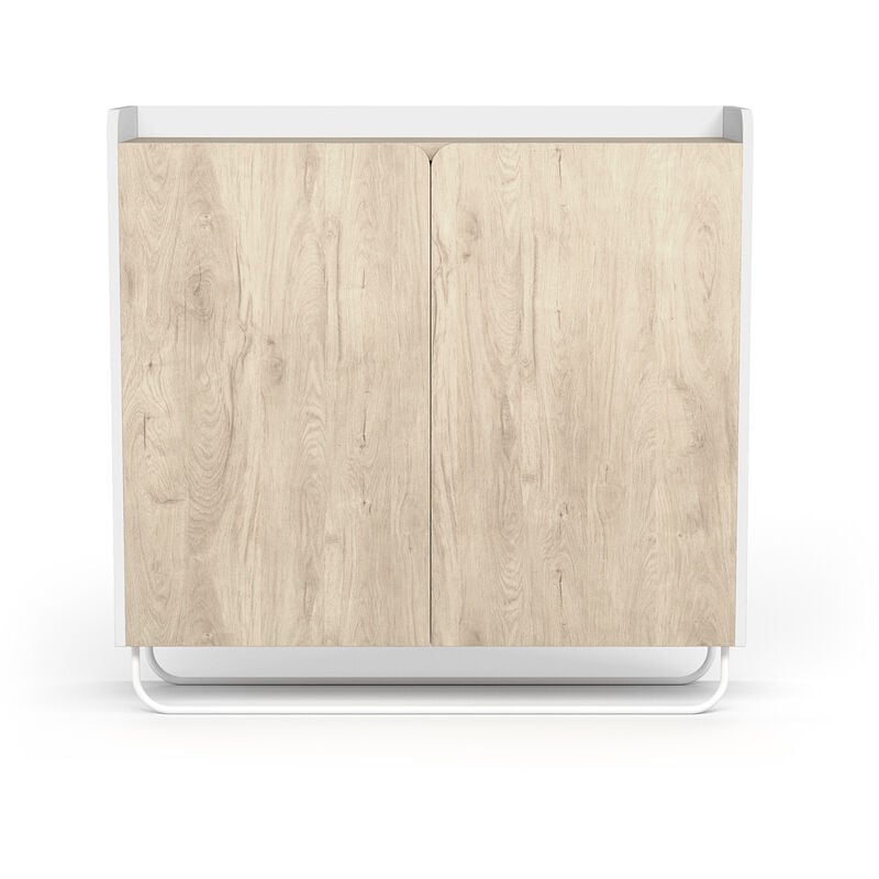 Herdasa - Meuble à chaussures, collection foss, 526, en couleur blanc et chêne clair