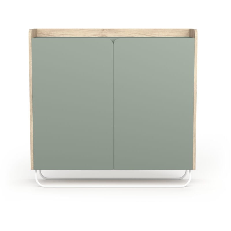 Herdasa - Meuble à chaussures, collection foss, 526, en couleur chêne clair et vert