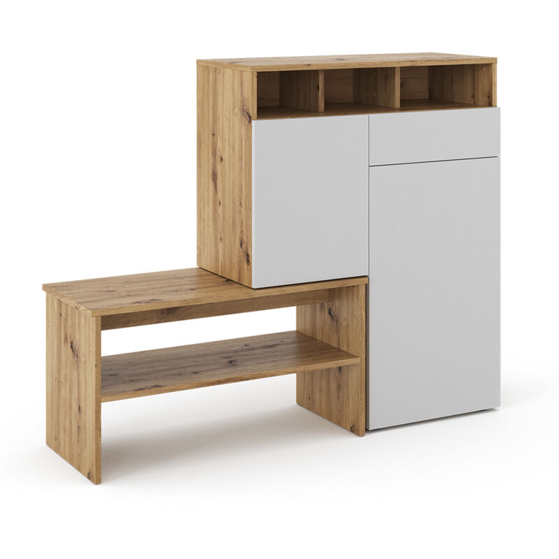 Vicco - Armoire à chaussures Selena, Marron, 124.5 x 102 cm