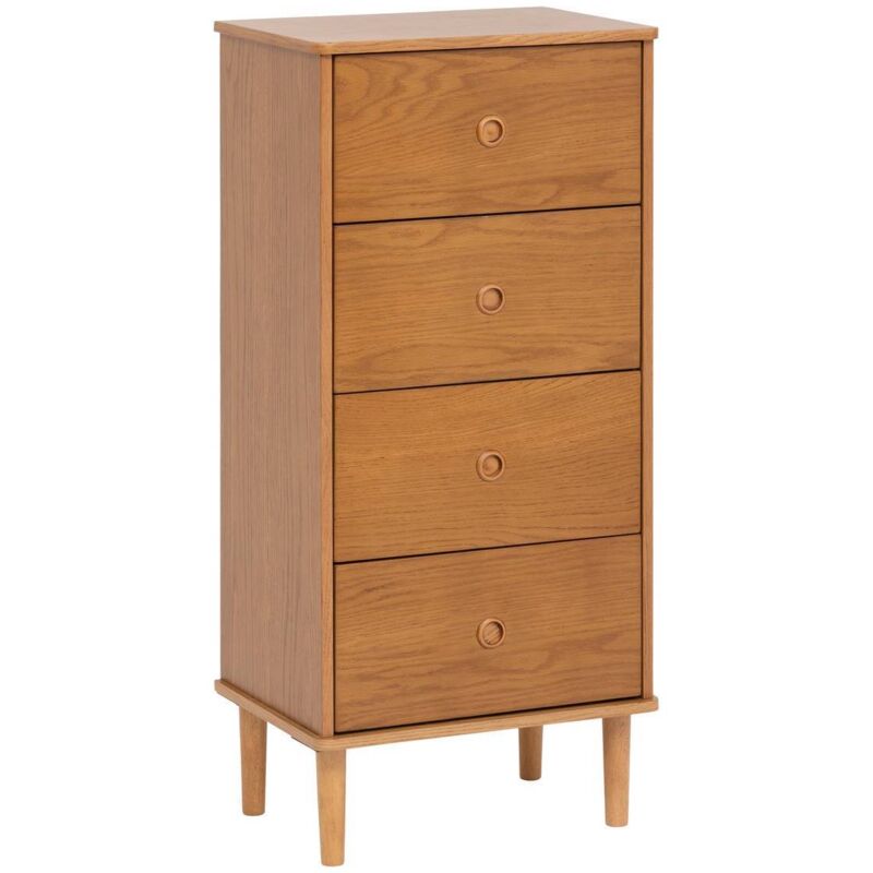 Chiffonnier 4 tiroirs Charlie Marron Atmosphera