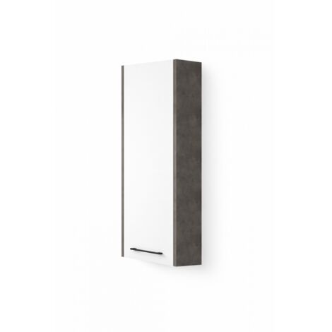 Meuble Colonne de Salle de Bain 124x17x40cm AQUANCE 1 Porte Droite Blanc Mat - MDAYN4035204