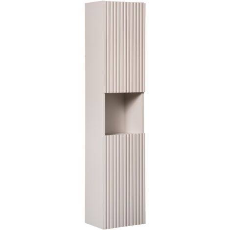 Meuble colonne de salle de bain à suspendre NOVA cachemire 30 X 140 cm