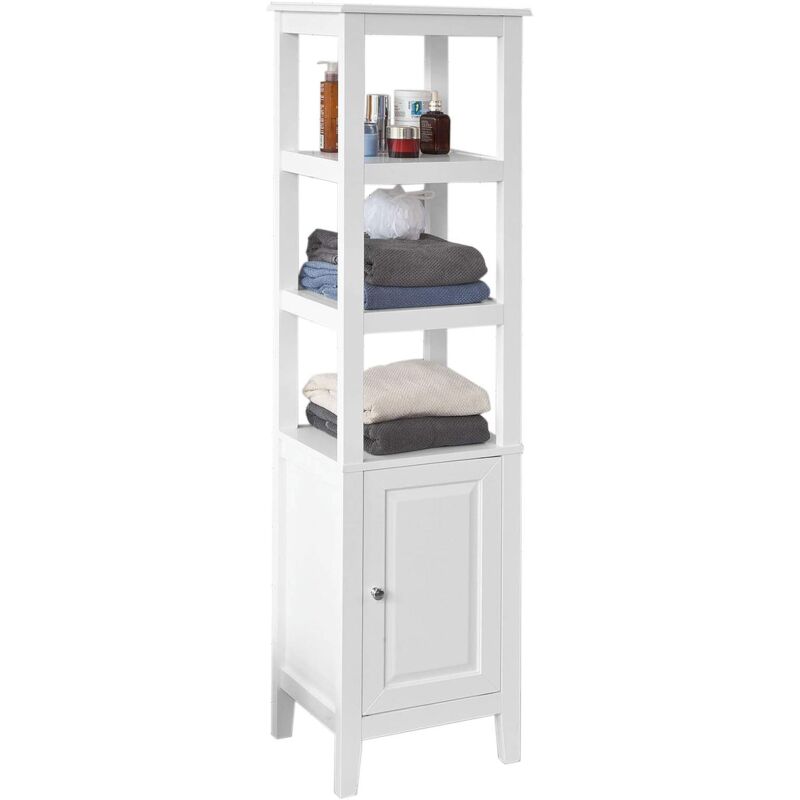 Meuble Colonne De Salle De Bain Armoire Toilette Haute Blanc Frg205 W Sobuy