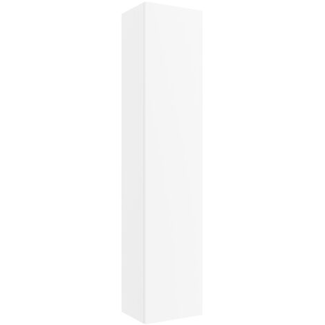 Meuble colonne de salle de bain H 140 cm coloris blanc mat à suspendre - KARAIB