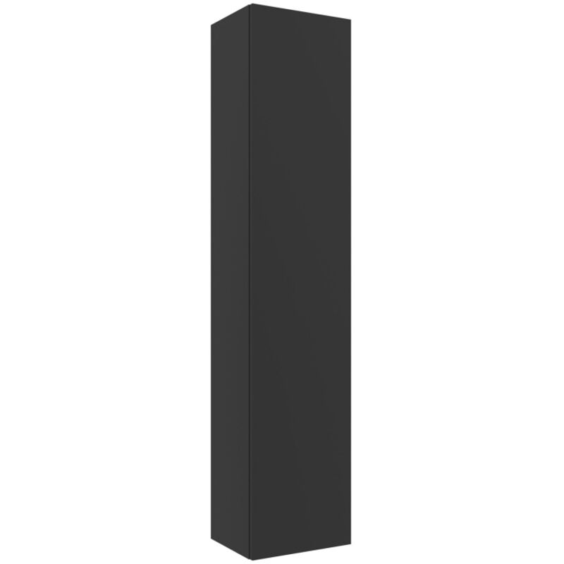 Salgar - Meuble colonne de salle de bain h 140 cm coloris noir mat à suspendre - karaib