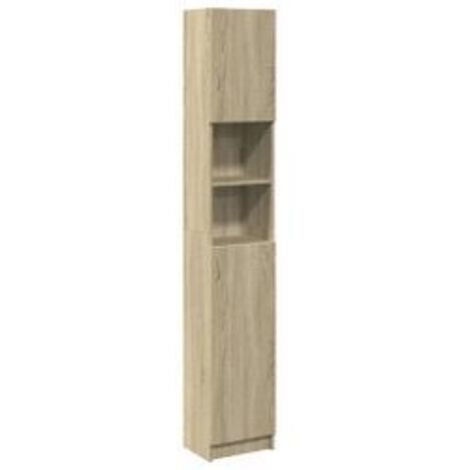 Meuble colonne de salle de bain Klasiko 32cm - Rangement élégant et fonctionnel-Chêne clair