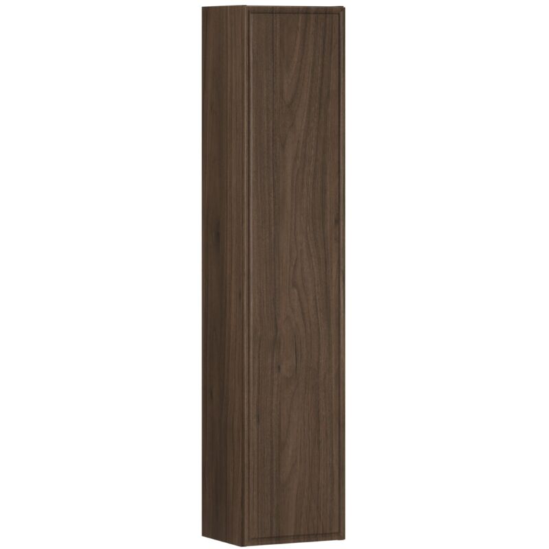 Meuble colonne de salle de bain suspendu TERRA VILLA noyer foncé 30 x 140 cm