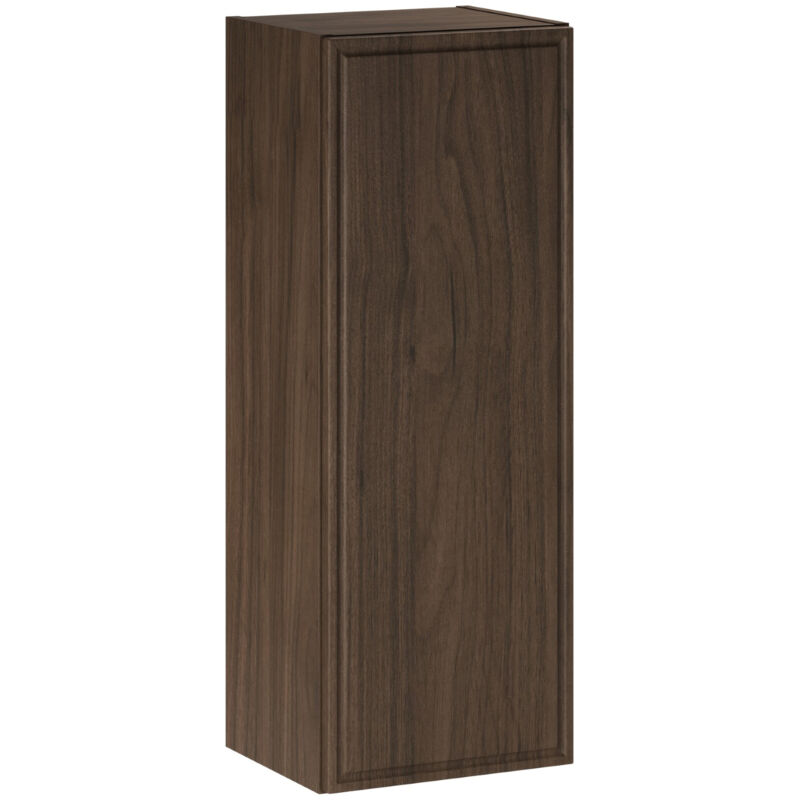 Meuble colonne de salle de bain suspendu TERRA VILLA noyer foncé 30 x 80 cm
