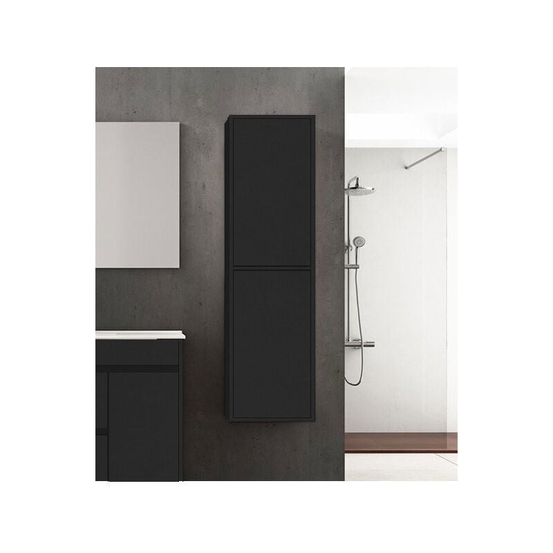 allstone - meuble colonne de salle de bains 10 couleurs et deux tailles disponibles graphite 35x70x25