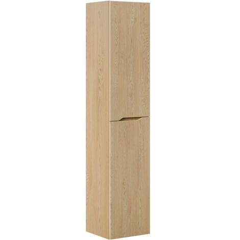 Meuble colonne suspendu de salle de bain NORDIC chêne cremona 35 x 170 cm