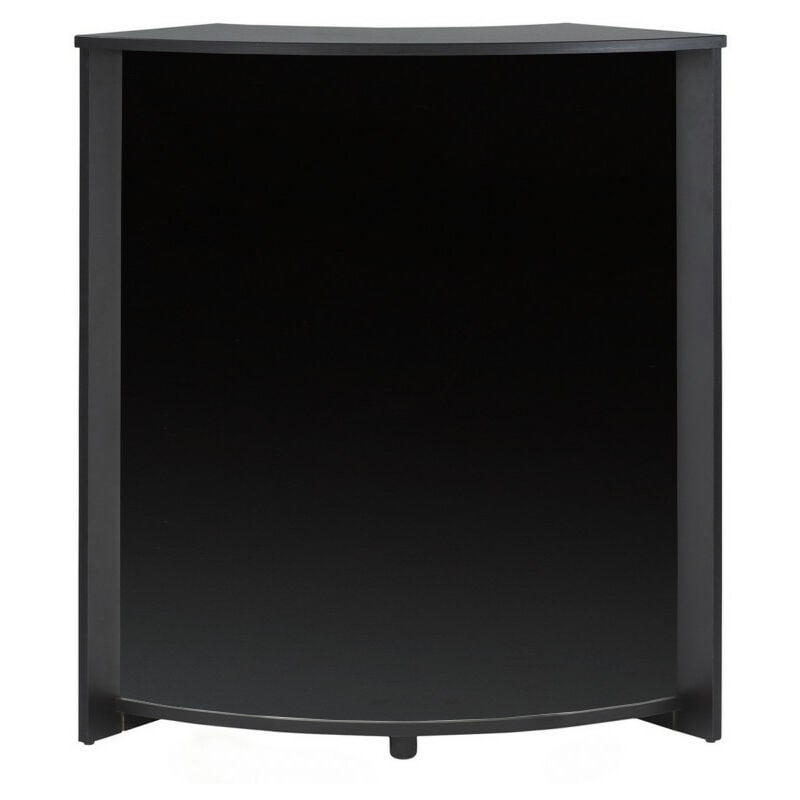Meuble Comptoir Meuble Bar 96 cm Face Noire 3 Niches 96,7 x 104,8 x 44,9 cm - Coloris: Noir