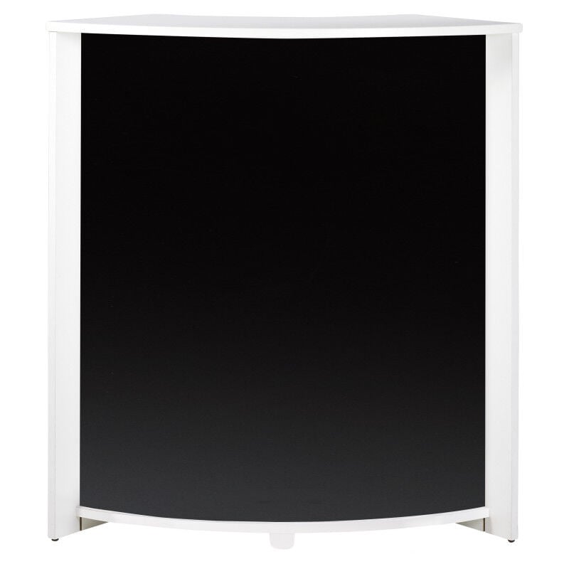 Meuble Comptoir Meuble Bar 96 cm Face Noire 3 Niches 96,7 x 104,8 x 44,9 cm - Coloris: Blanc