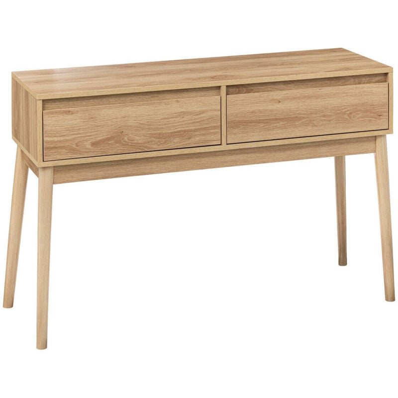 5five Simply Smart - Console 2 tiroirs effet chêne naturel abana - 5five