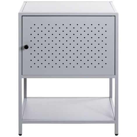 Meuble console, table console en métal coloris Gris  -longueur 45 x profondeur 30 x hauteur 60 cm