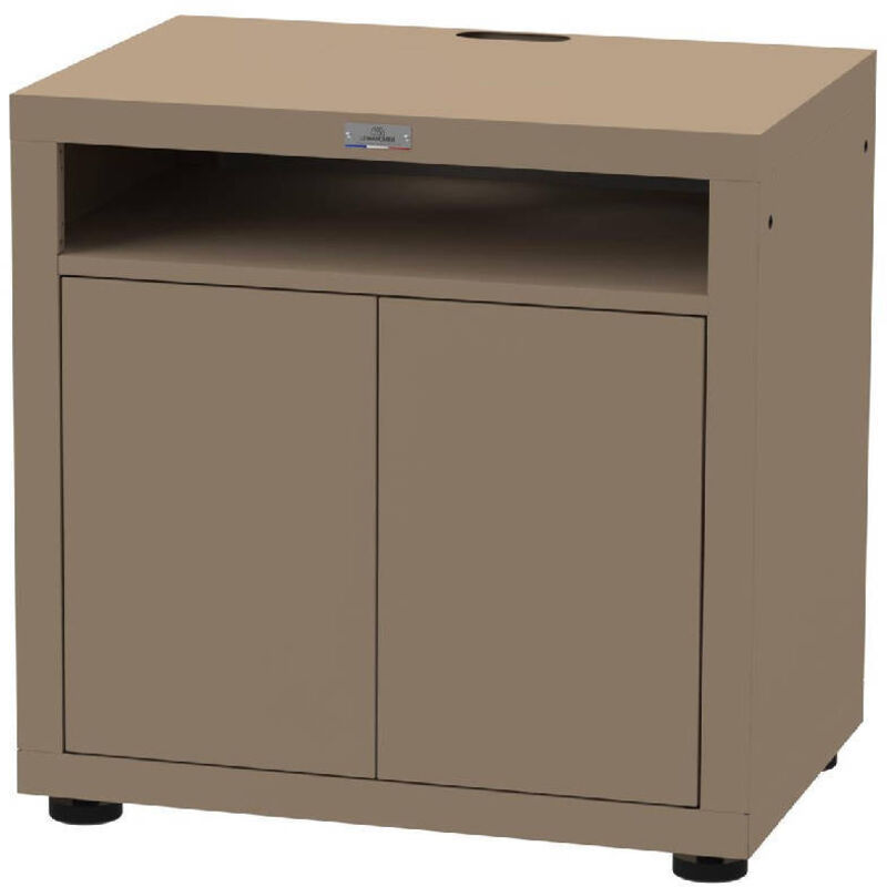 Meuble cuisine extérieure pour cuisson avec tablette - 80 x 55 cm- taupe – Le Marquier
