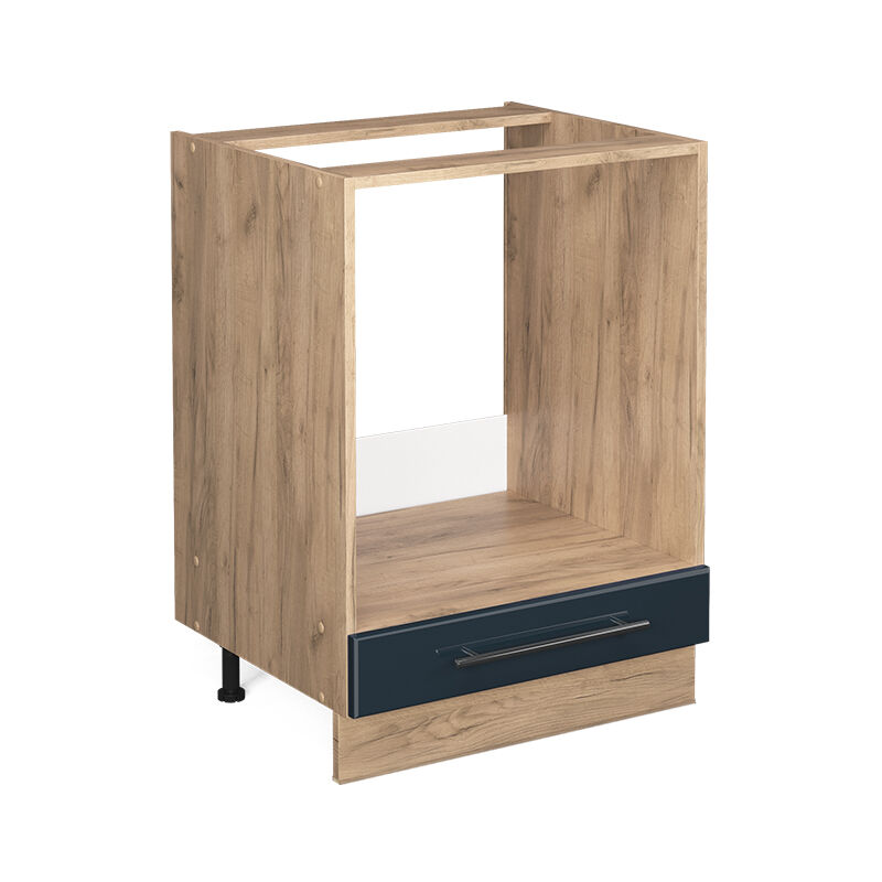 Meuble pour four Fame-Line, Bleu foncé brillant, 60 cm sans plan de travail Vicco