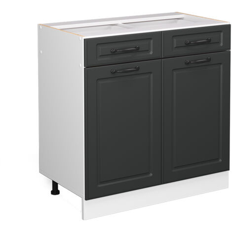 Meuble cuisine R-Line, Anthracite campagne, 80 cm sans plan de travail, Vicco