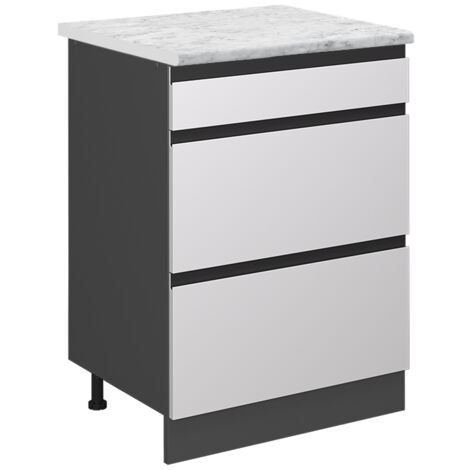 Vicco Meuble D'angle R-Line, Bleu-Gris, 75.6 Cm PT Marbre