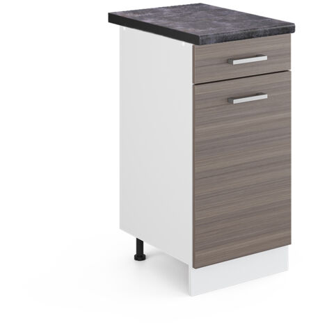 Meuble cuisine R-Line, Gris, 40 cm , PT Anthracite, Vicco