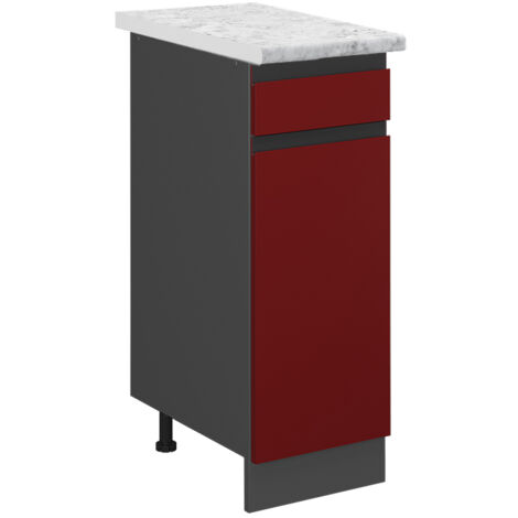 Meuble cuisine R-Line, Rouge, 30cm PT Marbre, Vicco